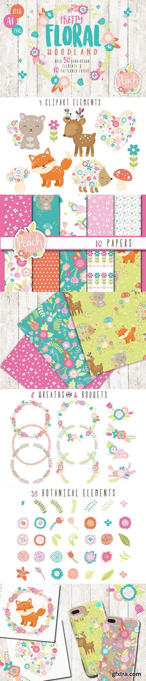 CM - Floral Woodland Animals & Patterns 1419546