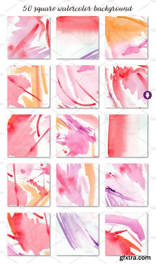 CM - 60 Watercolor backgrounds set 1391109