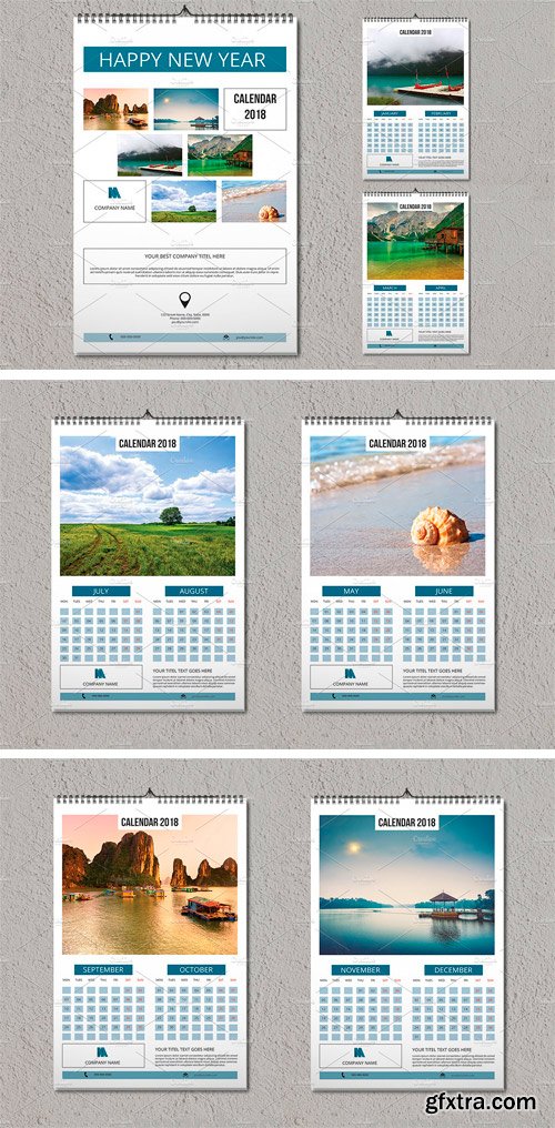 CM - Wall Calendar Template 2018 - V14 2016927