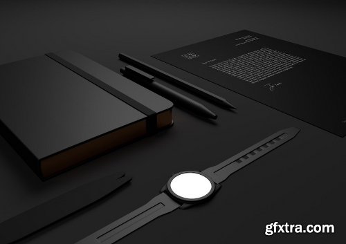 CreativeMarket 10 Minimal Black Stationary Mockups 2025259