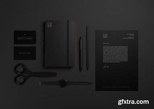 CreativeMarket 10 Minimal Black Stationary Mockups 2025259