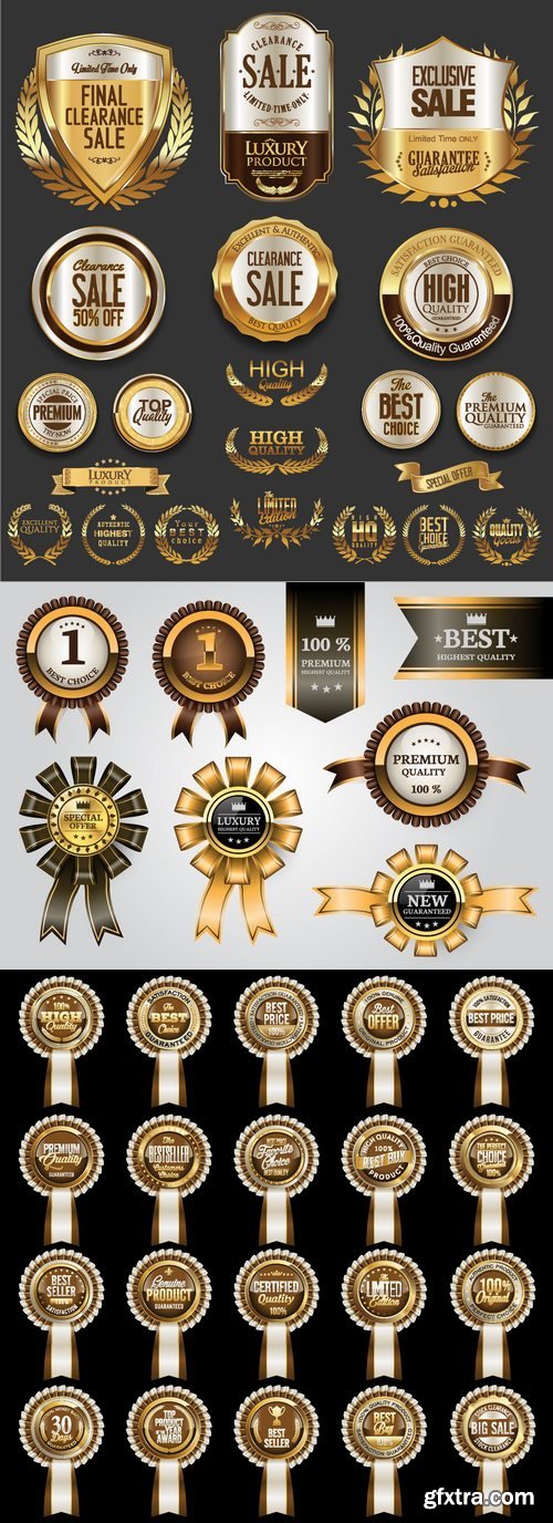 Vectors - Brown Luxury Badges