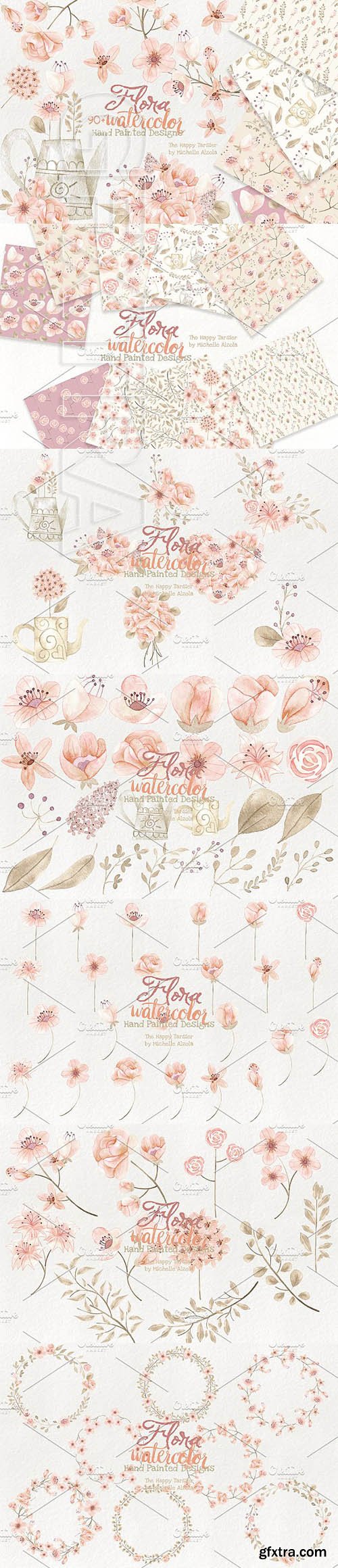 CreativeMarket - Watercolor Flora -028 2051459