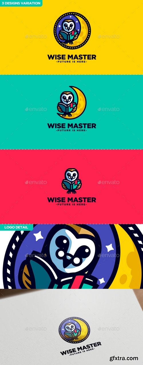 Graphicriver - Wise Master - Owl Character Mascot Logo 19592615