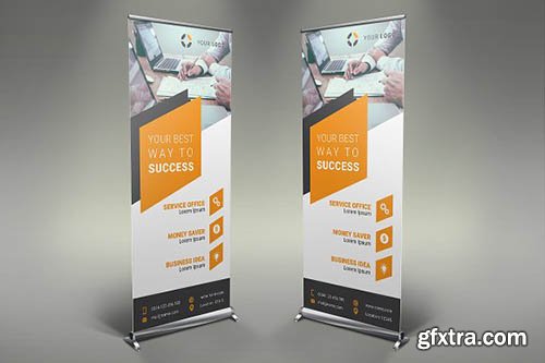 CreativeMarket - Business Roll Up Banner 2065102