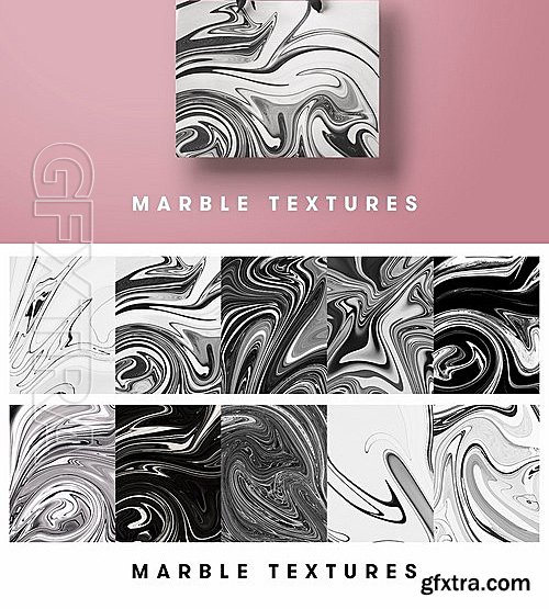 CM - 10 Black White Marble Textures 2044437