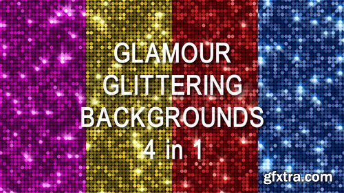 MA - Glamour Glittering Backgrounds. 4 in 1