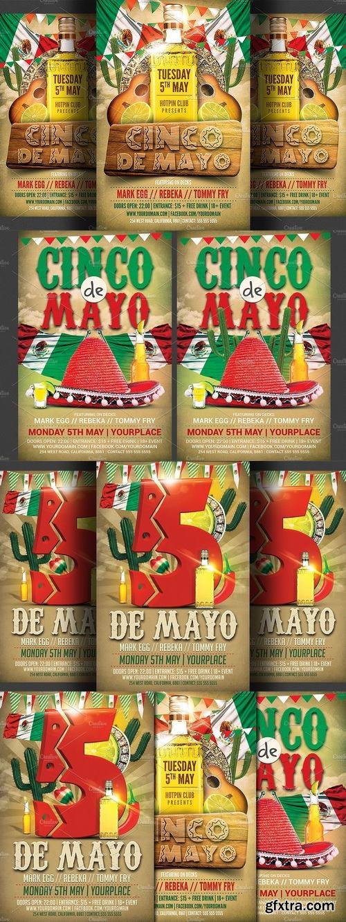 CM - Cinco De Mayo Flyer Bundle 1393120