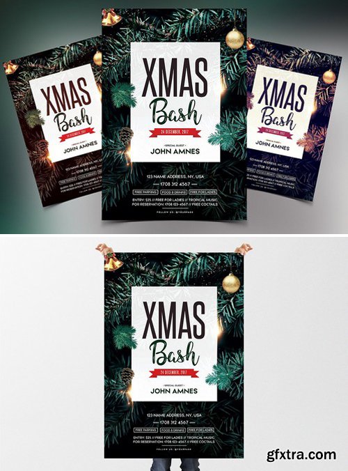 CM - X-Mas Bash 2017 - PSD Flyer Template 2023945