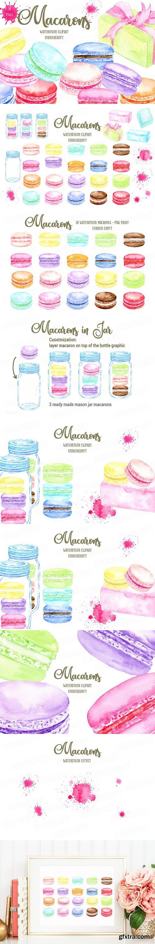 CM - Watercolor Macaron Graphics 2007749