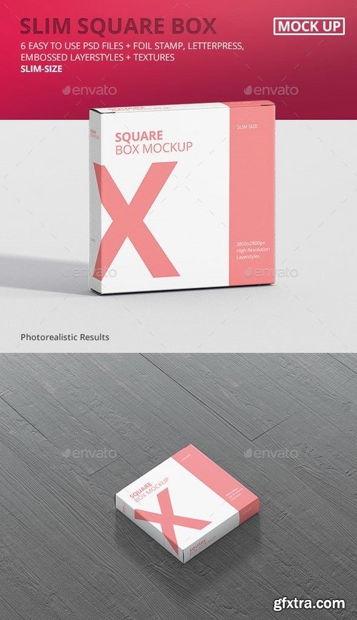 GraphicRiver - Box Mockup - Square Slim Size 21010240