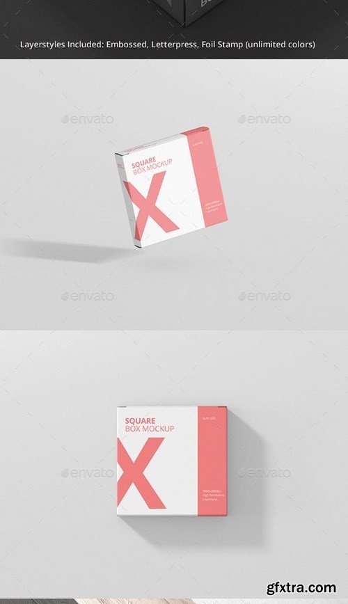 GraphicRiver - Box Mockup - Square Slim Size 21010240