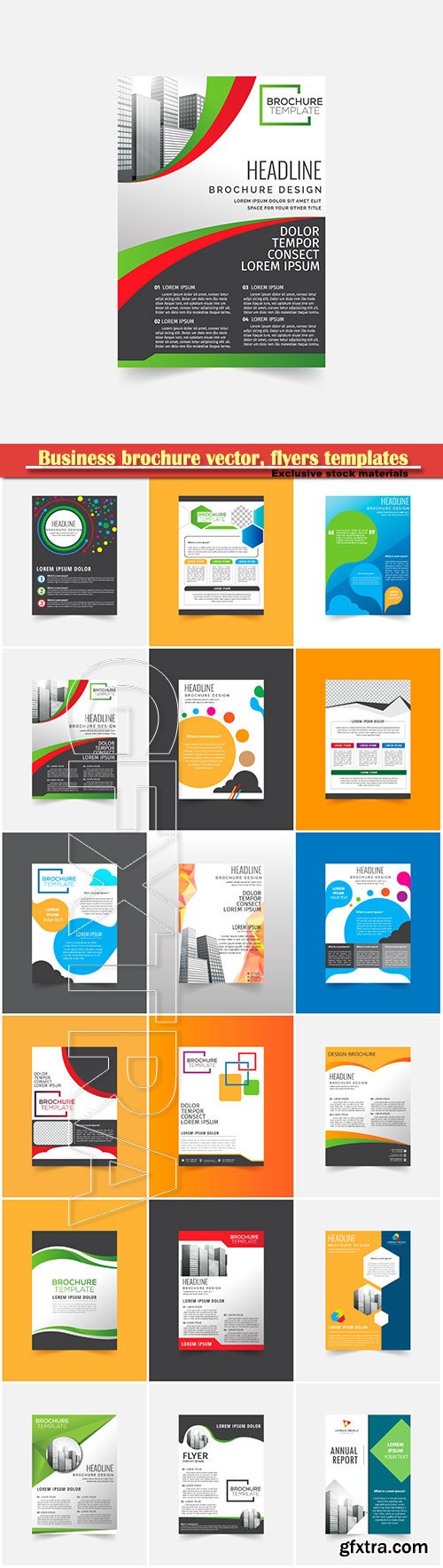 Business brochure vector, flyers templates, report cover design # 90