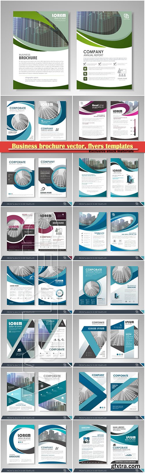 Business brochure vector, flyers templates, report cover design # 92