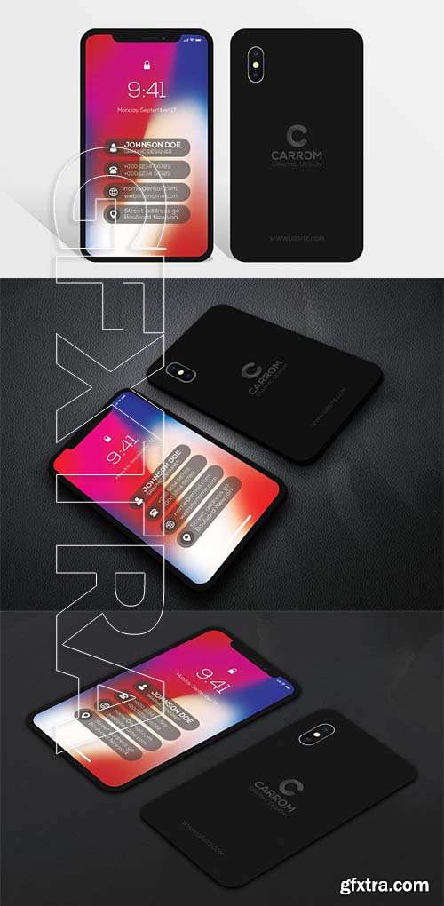 CreativeMarket - iPhone X Business Card 2064946