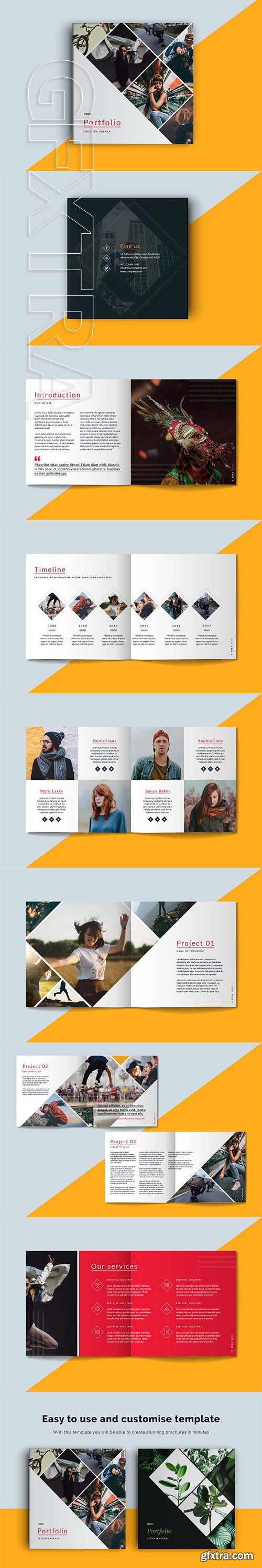 CreativeMarket - Square Portfolio Brochure Template 2064192