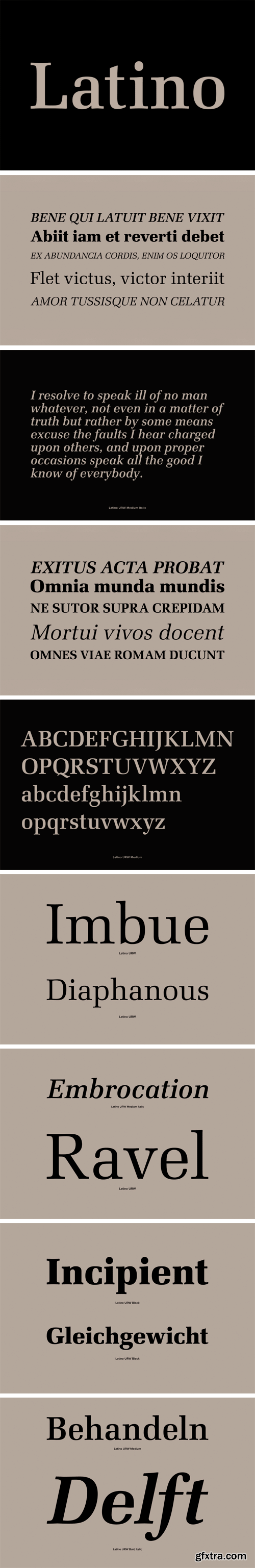 URW Latino Font Family