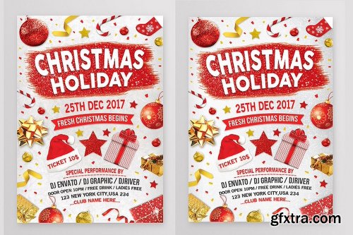 CreativeMarket Merry Christmas Flyer 2043834