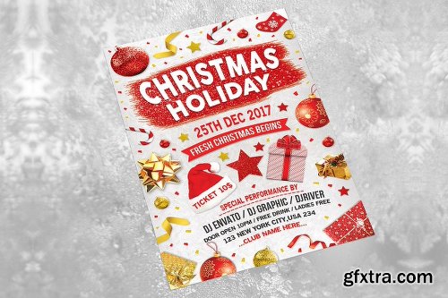 CreativeMarket Merry Christmas Flyer 2043834