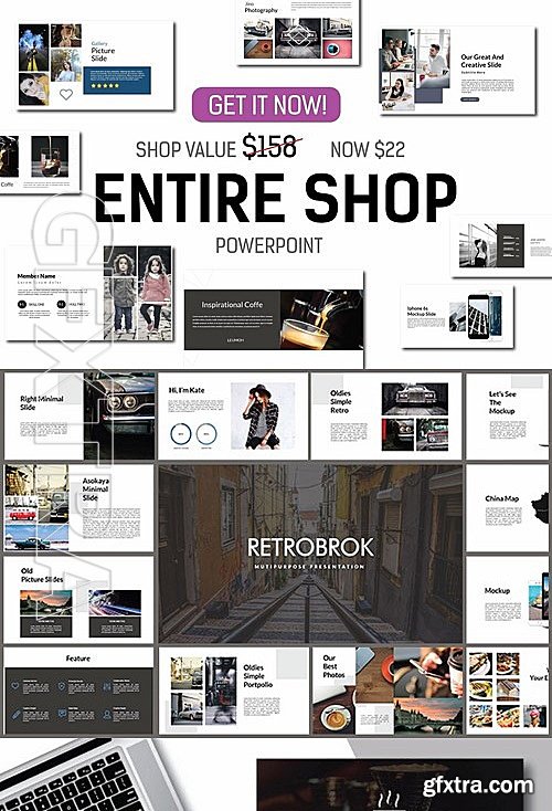 CM - ENTIRE SHOP Minimal Powerpoint 2044294