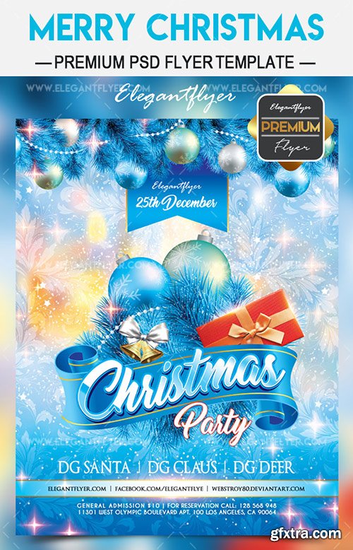 Merry Christmas – Flyer PSD Template + Facebook Cover