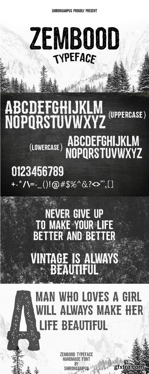 Graphicriver - Zembood Typeface 15561228