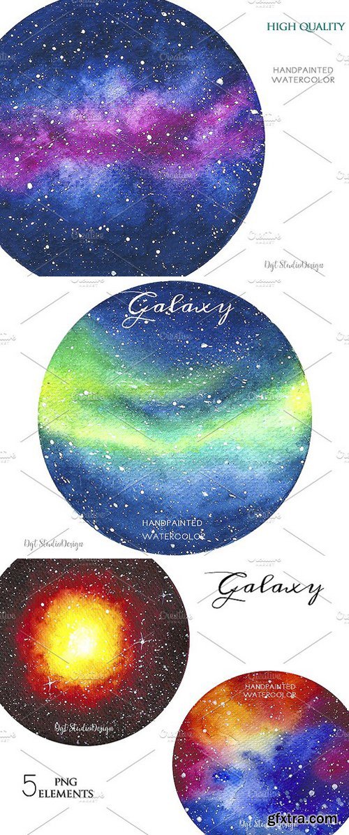 CM - watercolor galaxy space clipart 1975712