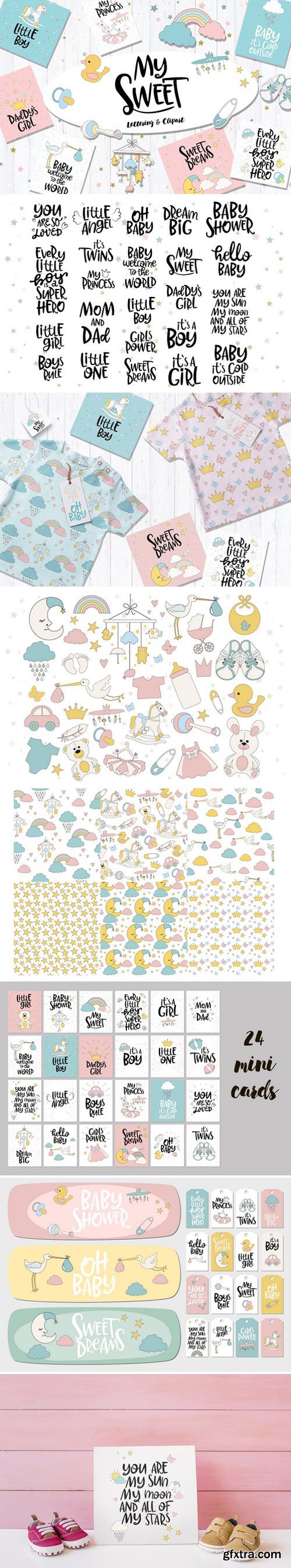 CM - Baby Lettering & Clipart +Bonus 1993814