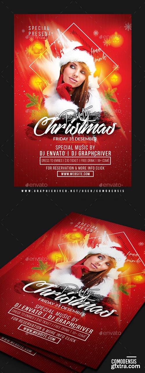 GR - Dj Christmas Party Flyer 20999380