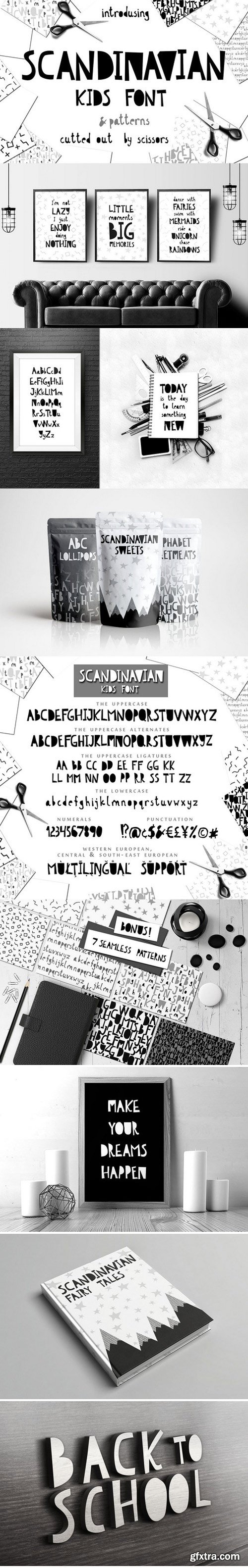 CM - Scandinavian kids font & patterns 2005204