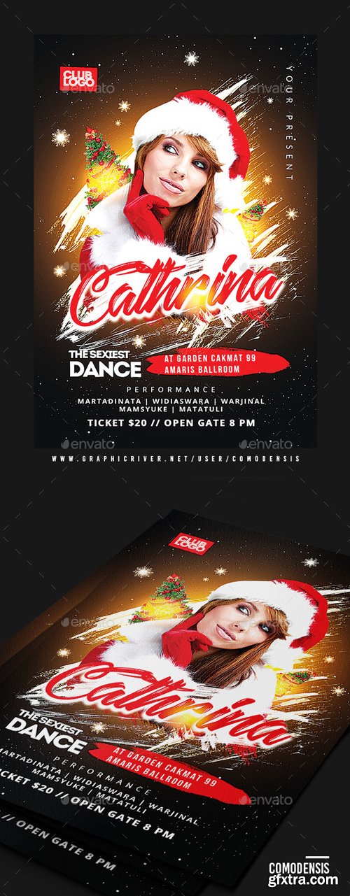 GR - Christmas Party Flyer Template 21008749