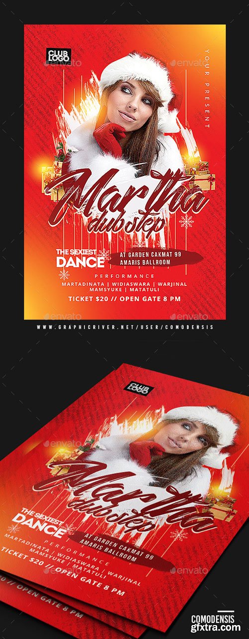 GR - Christmas Party Flyer Template 21008548