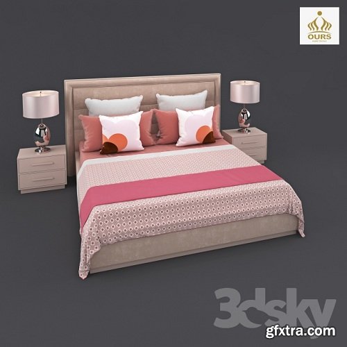 Bed OURS 3d Model