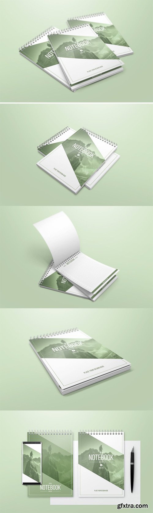 A5 Spiral Notebook Mockups