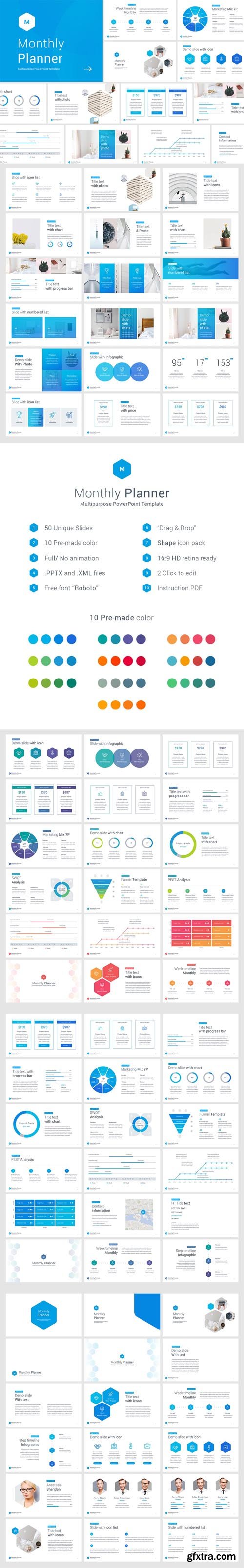 Monthly Planner PowerPoint Template