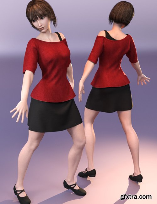 dForce Casual Style Outfit for Genesis 3 Female(s)