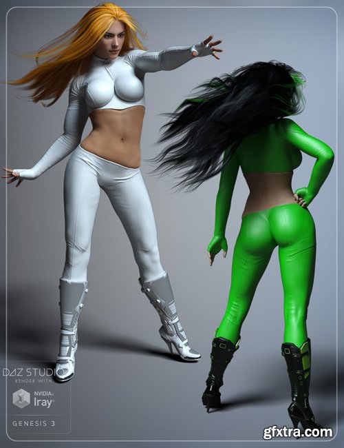 Slinky Suit 2 for Genesis 3 and 8 Female(s)