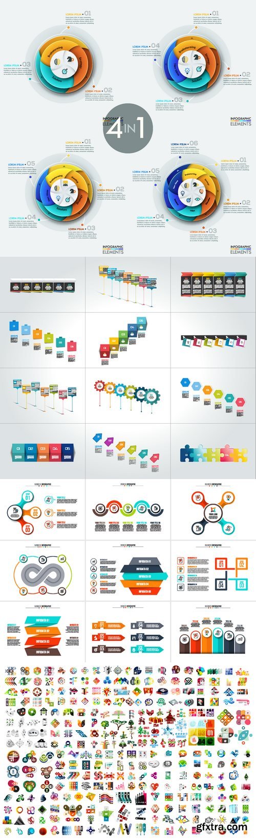 Vectors - Option Infographics Elements 85