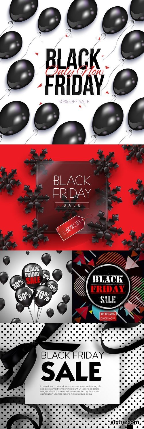 Vectors - Shiny Black Friday Backgrounds 3