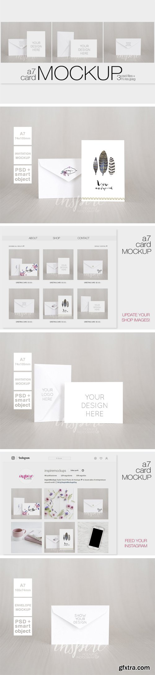 CM - A7 Card/Invitation Nordic Mockup 2011293