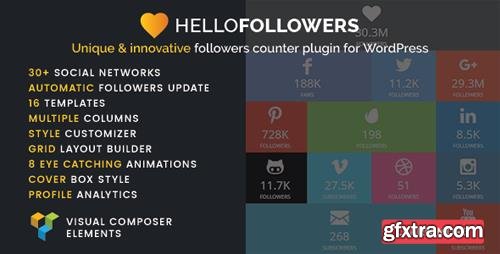 CodeCanyon - Hello Followers v2.0 - Social Counter Plugin for WordPress - 15801729