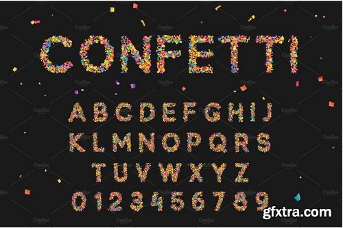 CM - Colorful font from confetti 1956139