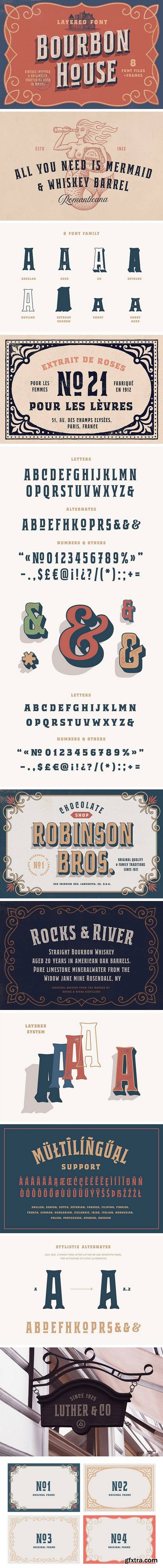 CM - Bourbon House font + Frames 1930873