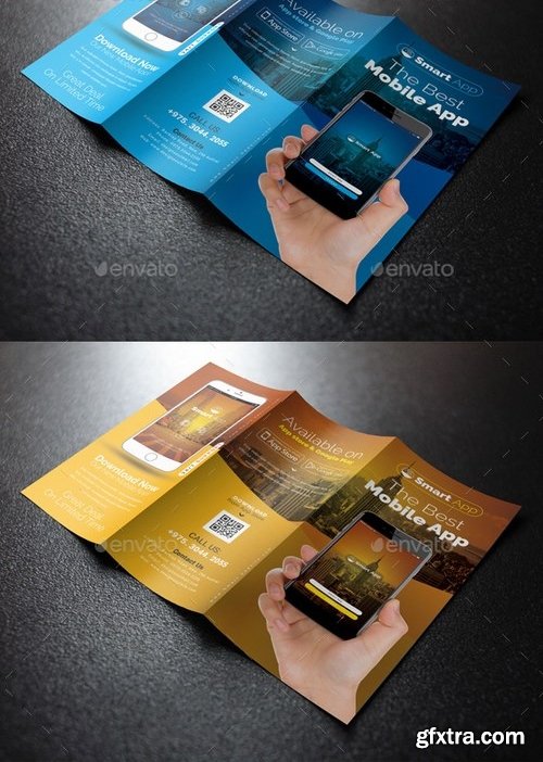 GraphicRiver - Mobile App Tri-Fold Brochure 20997974