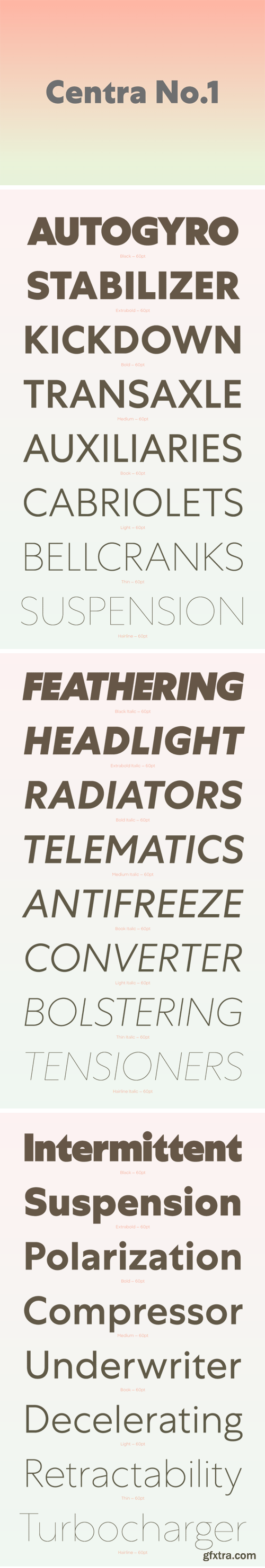 Centra No.1 Font Family