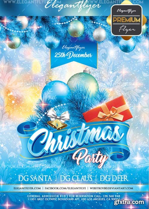 Merry Christmas V31 2017 Flyer PSD Template + Facebook Cover