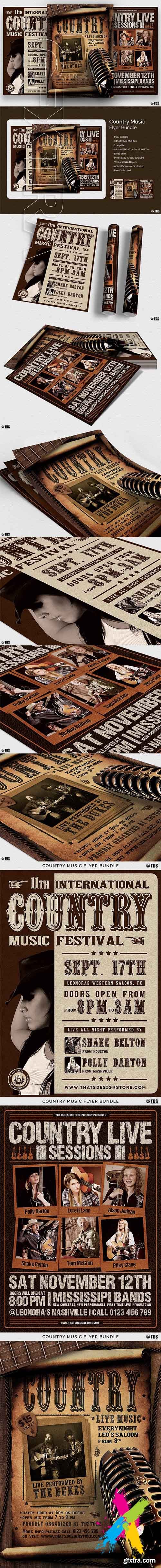 CreativeMarket - Country Music Flyer Bundle 2081052