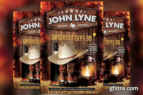 CM - Country Artist Event Flyer Template 1741030