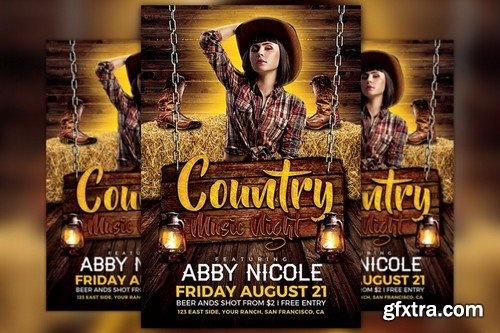 CM - Country Music Night Flyer Template 1741032