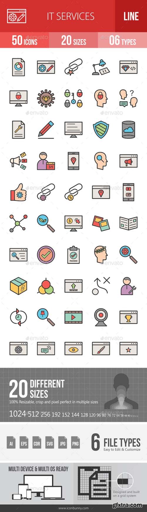 GR - IT Services Line Filled Icons 19260047